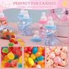 12pcs Baby Bottle Mini Blue Pink White Plastic Candy Boxes Baby Shower Favors Gifts Boys Girls Gender Reveal Party Decorations