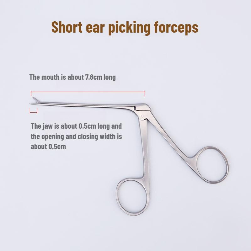 New Ear Nose Cleaner Pliers Pick Endoscope Earwax Remover Veterinary Forceps Tweezer Short Forceps