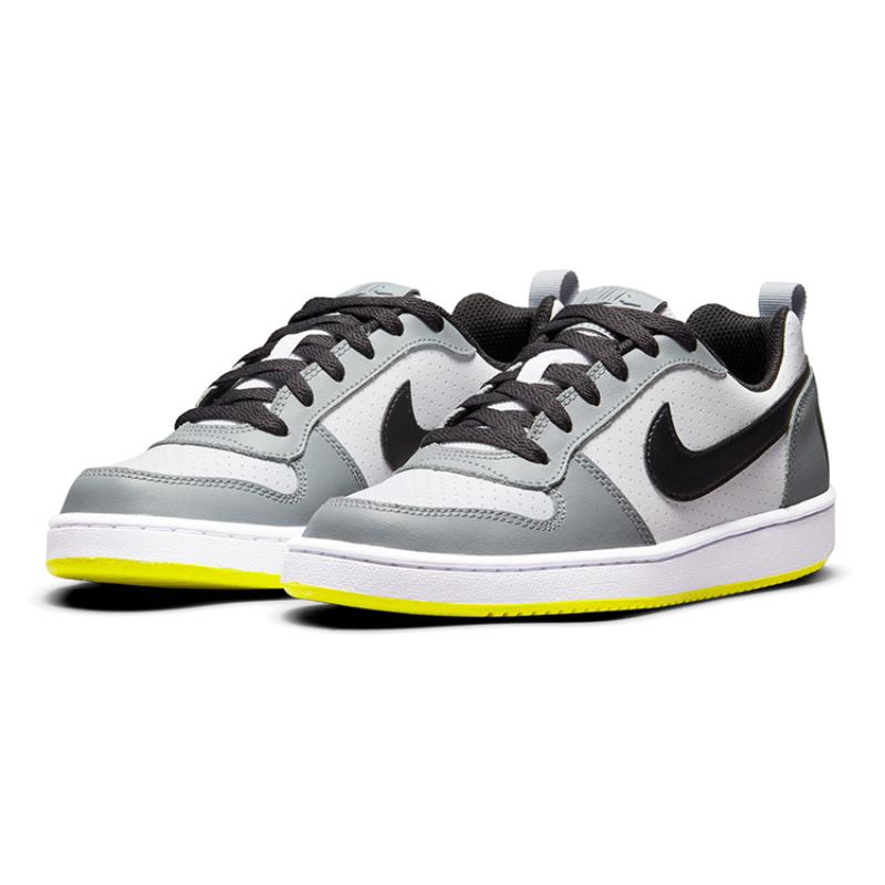 Nike Court Borough Low White Black Wolf Grey GS Sneakers 839985-104