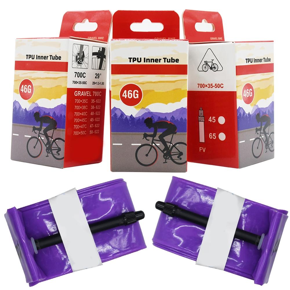 Ultralight 700C Gravel Bike Inner Tube TPU Road Bicycle Tire 700C 35-50C 46g
