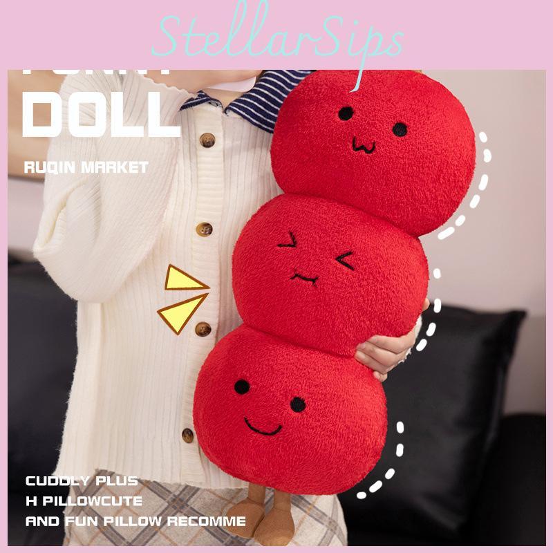 Plush Candied Hawthorn Pillow Stuffed Toy Soft Couch Cushion Home Decor