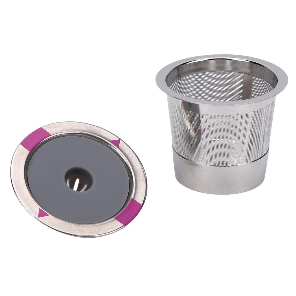 Refillable Coffee Capsule Spoon Brush Kit Stainless Steel Reusable Coffee Pod Filter for Coffee Machine Single Hole