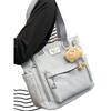 Cream Commuting Crossbody Tote Bag - Large Capacity, Versatile, One-Shoulder Handbag for Students