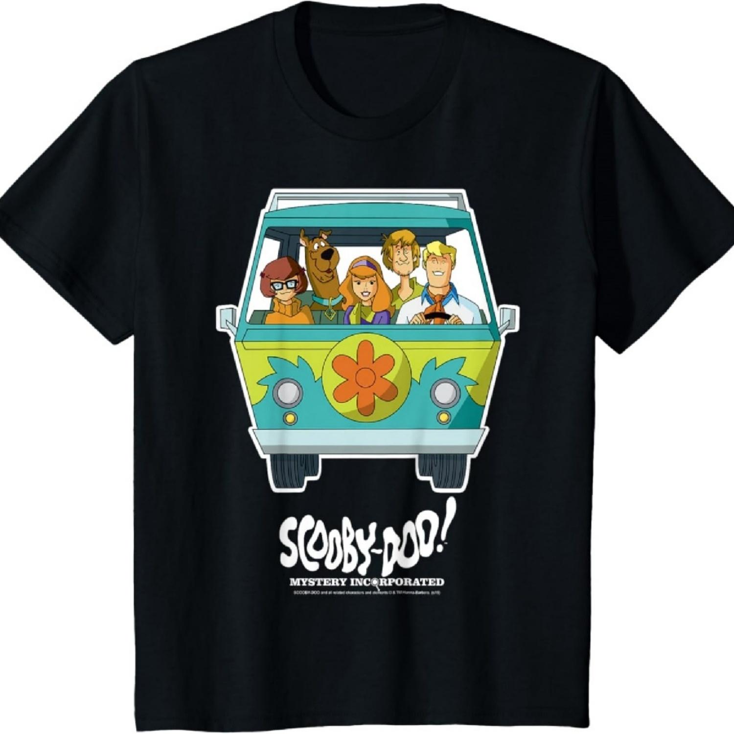 Футболка с портретом Mystery Machine из Scooby-Doo Mystery Incorporated S чёрный