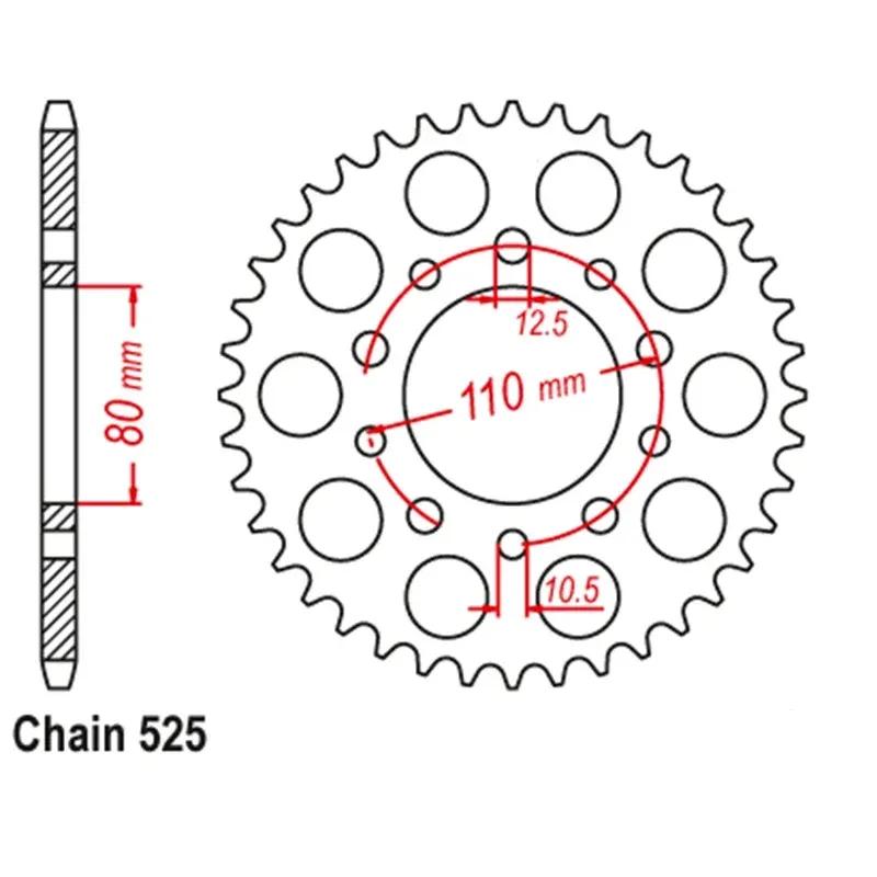 LOPOR 525 CNC 15T 40T Front Rear Motorcycle Sprocket For Honda CB-1 CB400 CB 1 400 500 CB500 1994-2003 Cup R