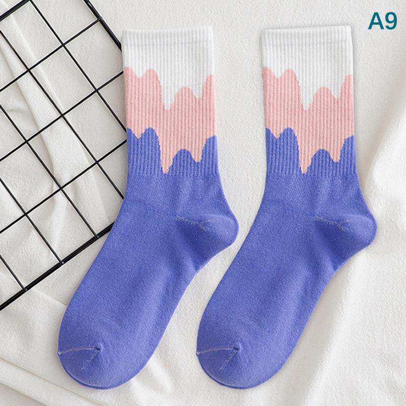 1 пара осенне-зимних женских хлопковых теплых носков карамельного цвета средней длины