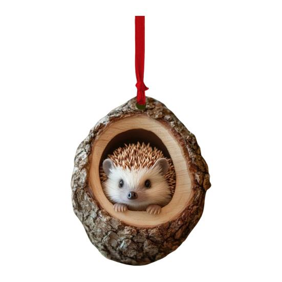 Christmas Animal Ornament Cartoon Forest Animal Hanging Decoration 2D Flat Acrylic Pendant
