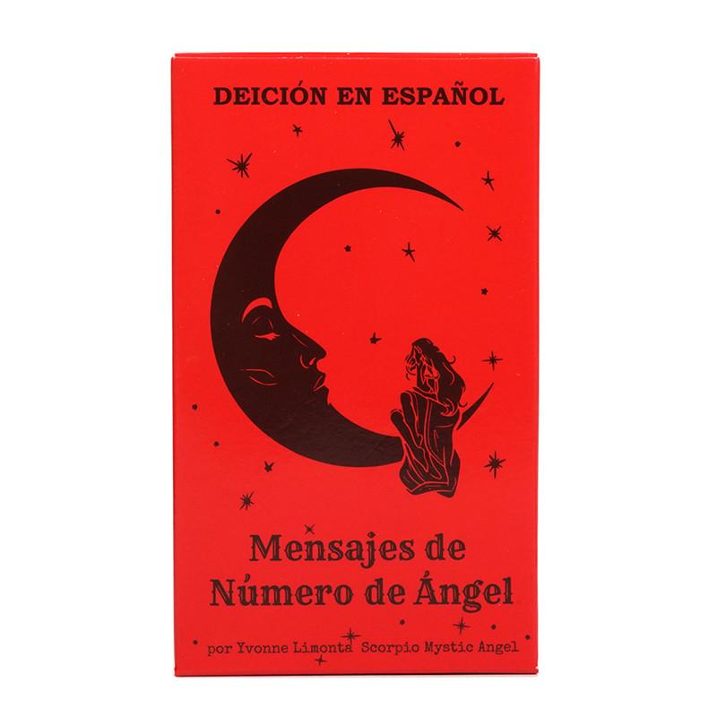 Spanish Angel Number Messages Tarot Cards Fortune Telling 44 Oracle Cards Fate Divination Tarot Deck Family Party Board Game