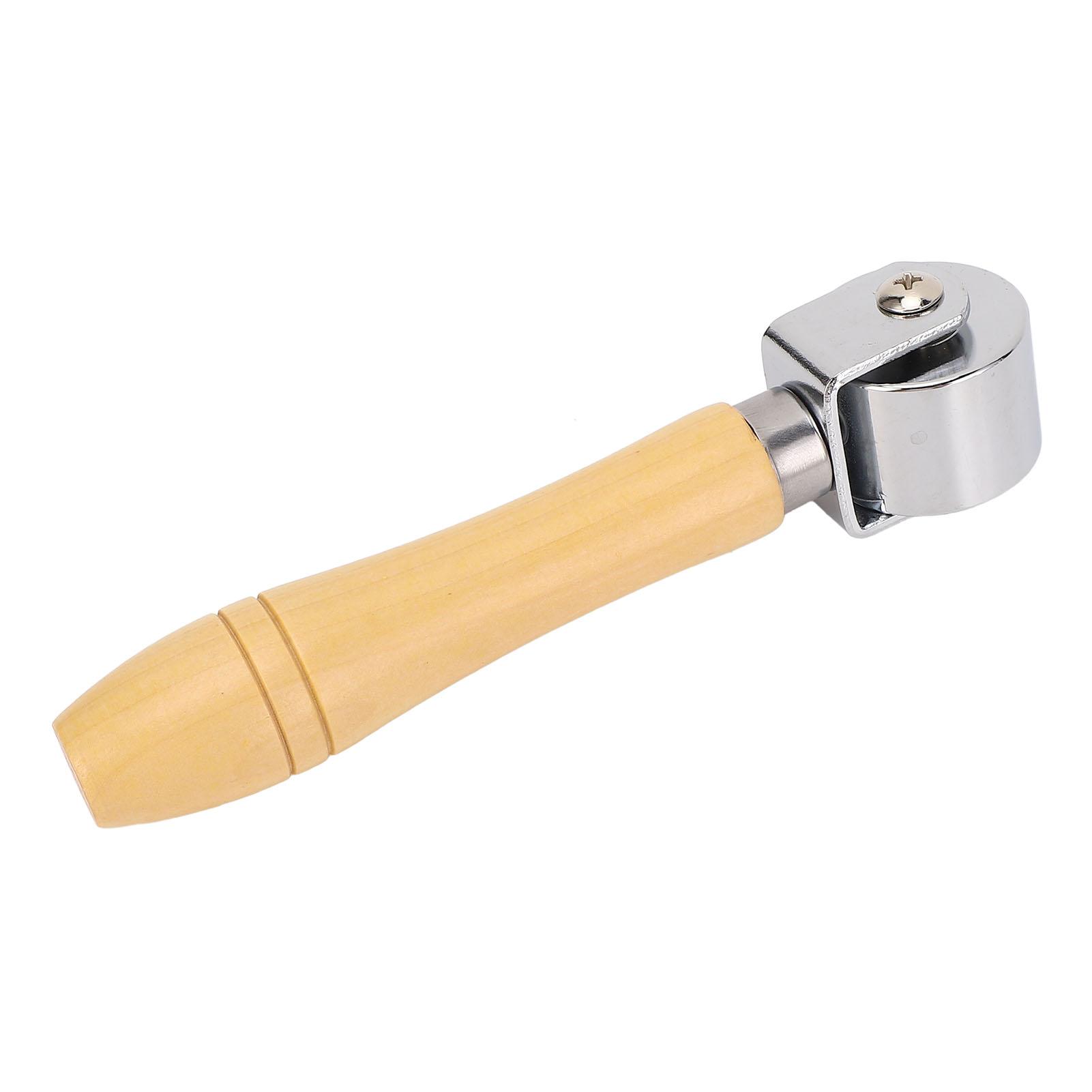 

Leather Roller Press Seam Rolling Craft Glue Laminating Tool Stainless Steel with Wooden Handle L S 2.5cm