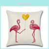 Versatile 18 Inch Summer Flamingo Throw Pillow Case Ideal For Sofa Bed And Home Decor