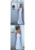 V-neck White Spaghetti Strap Evening Dress - Sexy European & American Style 2025
