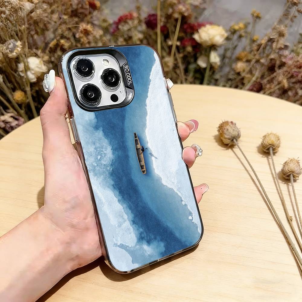 

Морской чехол для iPhone 17,16,15,14,13,12,11 Plus,Pro Max,XS,Цветной посеребренный внутренний чехол iPhone17Pro