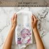 Pink Santa Winter Kitchen Towels, Snowflake Winter Dish Tea Towels for Kitchen, Funny Christmas Santa Claus Holiday Decorative Hand Towel for