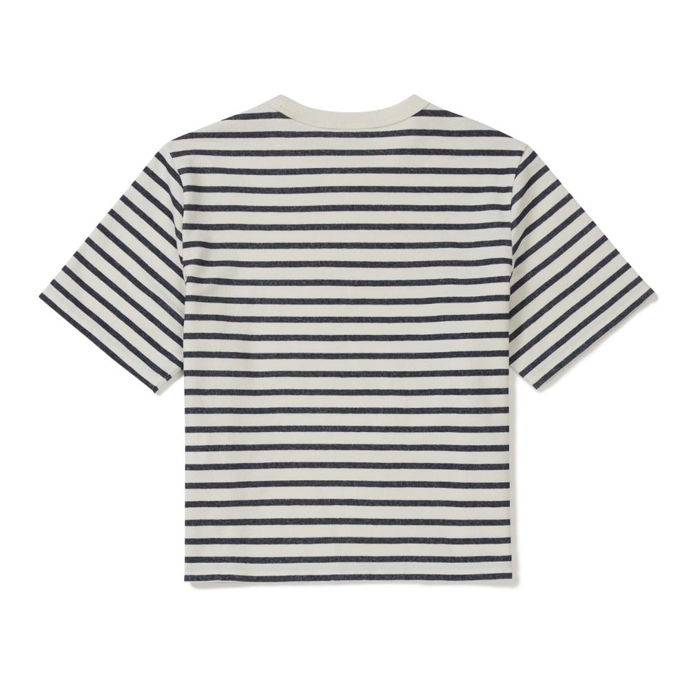 [Snowpeak] Sorona Women's Stripe Short-Sleeve T-shirt Navy (S26MWFTS69)