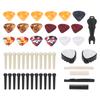 Guitar Accessories Set Bridge Pin Celluloid Picks Nuts Saddles Nail Remover Parts Replacement