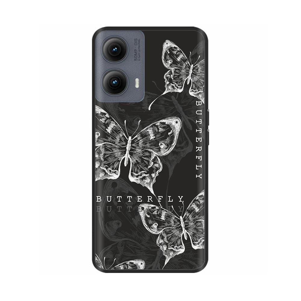 Silicone Casing For Motorola Edge 2024 Case Lovely Cartoon Soft TPU Black Cover For Moto Edge 2024 6.6" Shockproof Fundas Capa