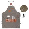 Custom Logo Canvas Apron for Art Students and Coffee Shop Staff