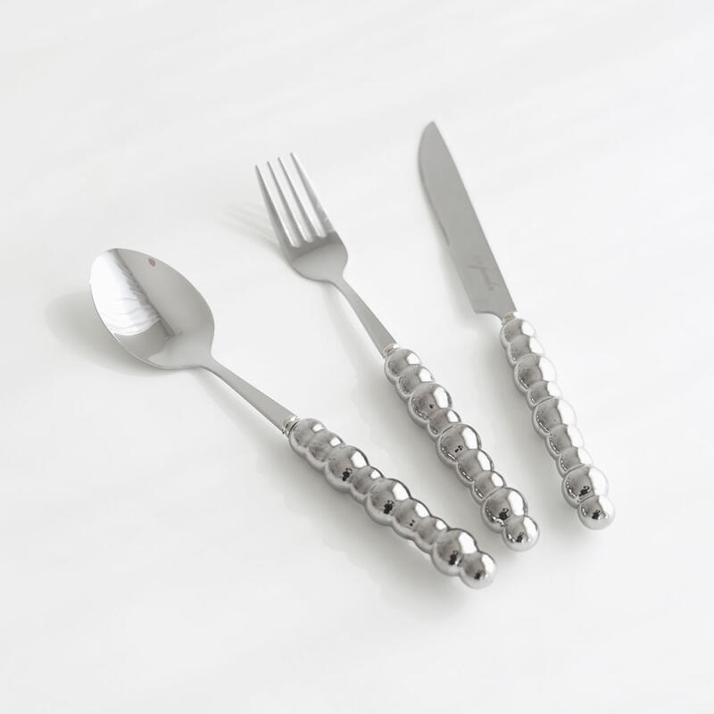 Lahene Cutlery 3-piece set (spoon + fork + knife) (2 colors) Silver 3P set