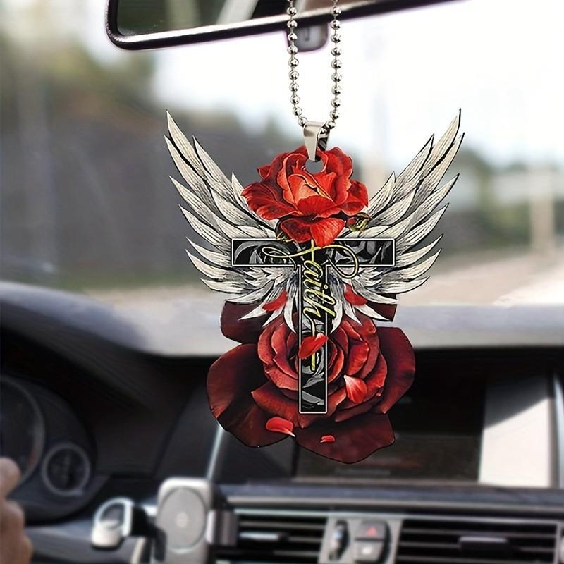 Acrylic Playful Car Decor Quirky Cartoon Hanging Ornament Versatile Bag And Home Use