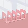 Acrylic Bookends with Four-Compartment Dividers Bookend Horizontal And Vertical Use Durable Acrylic Desktop Organizer for Office And Home