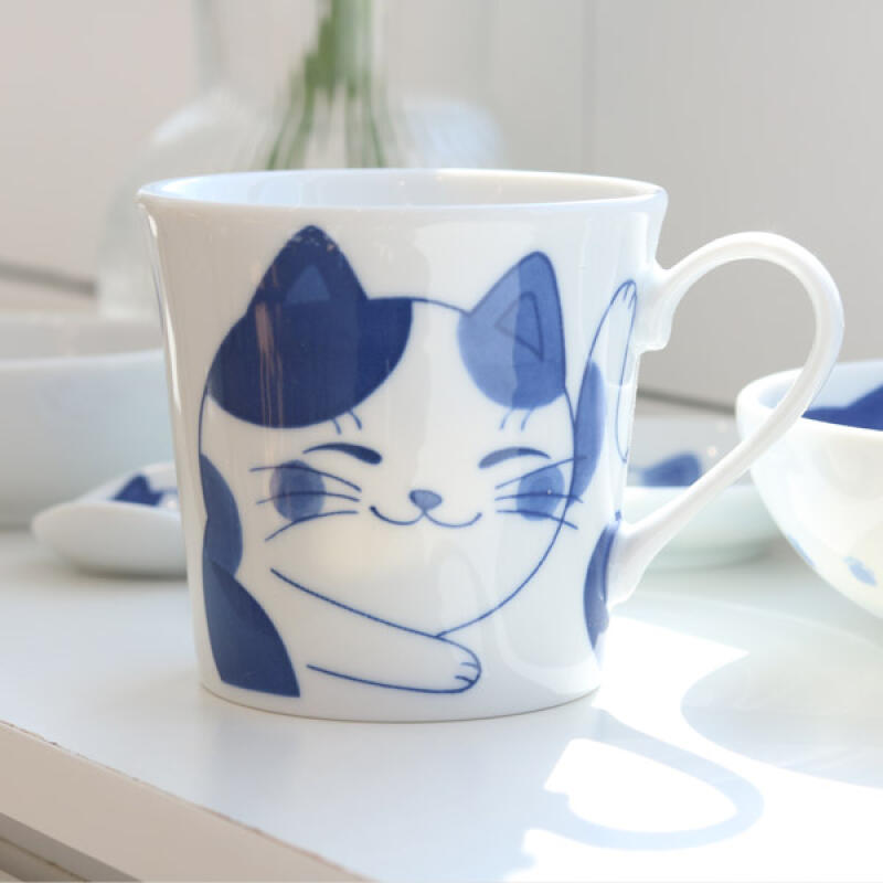Cobalt Blue Cat Mug 1p 300ml