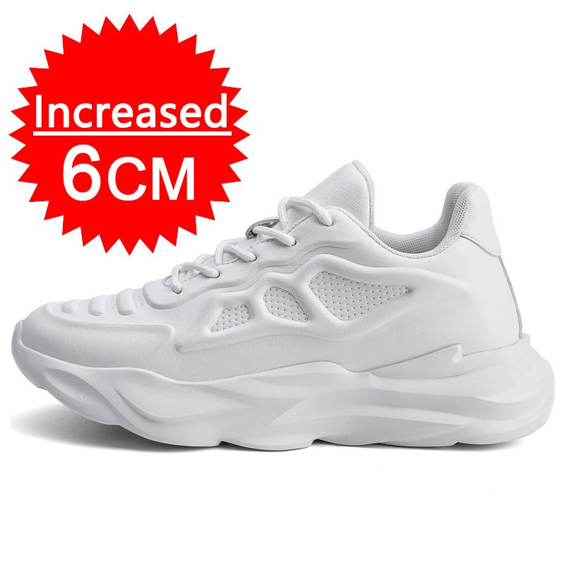 New Men's Breathable Sneakers Elevator Shoes Invisible Inner Height Increasing 8CM Summer Tennis Men Sports Shoes Heighten Shoes