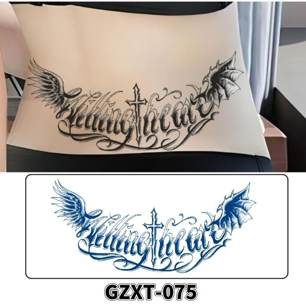 Waterproof Herbal Semi-Permanent Flower & Wings Sleeve Tattoo Sticker