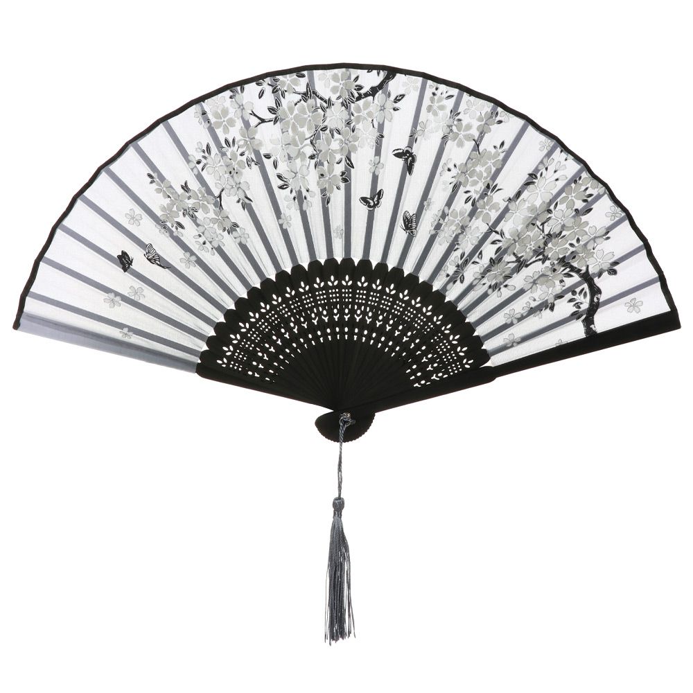 Bamboo Antique Folding Fan Chinese Style Fan Summer Female Dance Fan Portable Elegent Flower Hand Held Fan Home Decoration