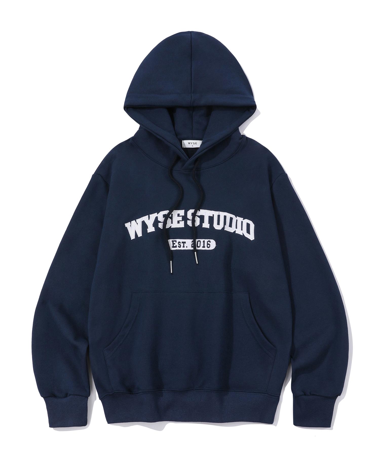 Wise Applique Studio Hoodie Navy Navy/L