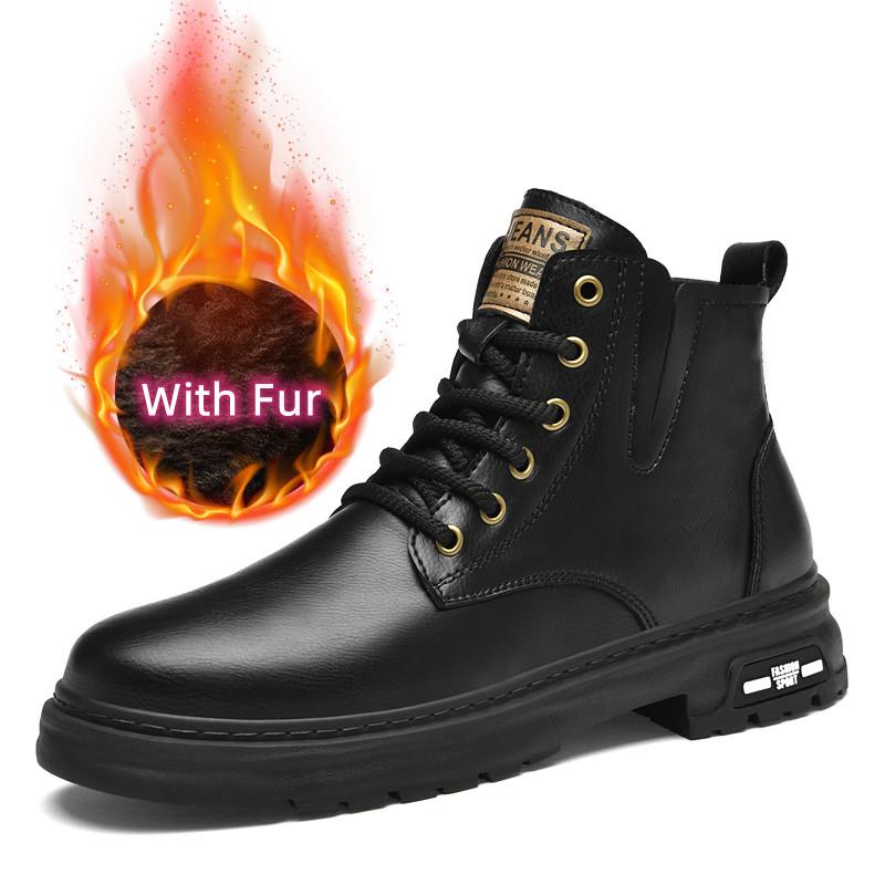 МодаМужская обувь Натуральная кожа Мужские ботинки Мужские удобные низкие кроссовки — фото 9