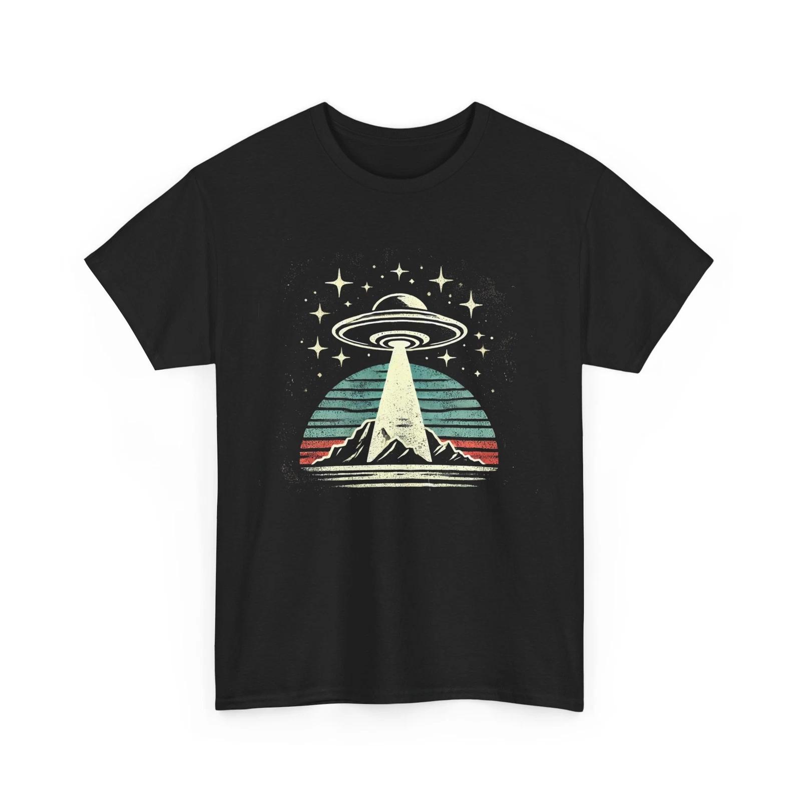 Cool Alien T-Shirt | UFO Graphic Tee | Outer Space Sci-Fi Style M