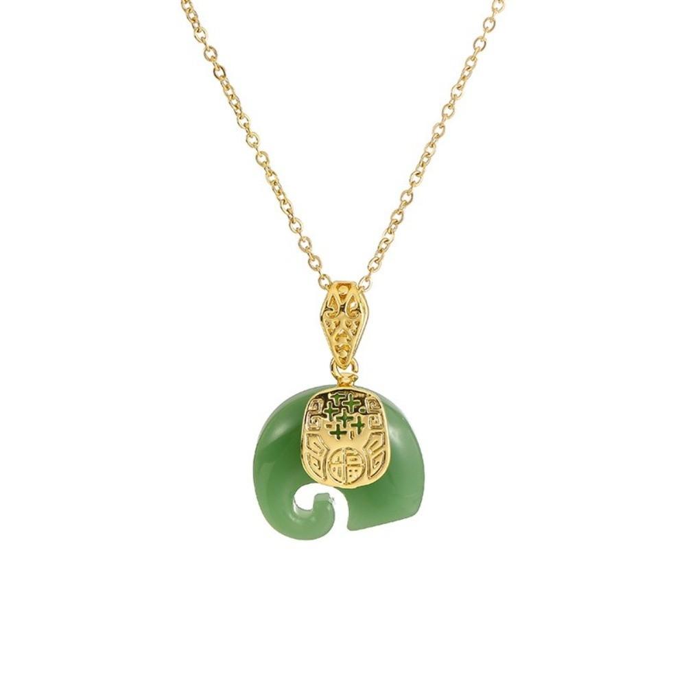 Simple Necklace Elephant Pendant Choker Fashion Gold Plated Chain  Women