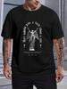 T-shirt Unisexe avec Impression Statue d'Ange et Texte