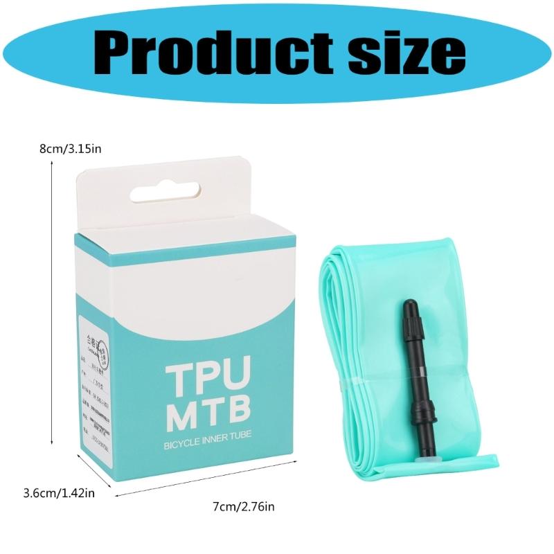 Light Weight Bike Replacement TPU Inner Tube Tear Resistant Bike Interior Tire Tube for Mountain Bikes and Road Bikes