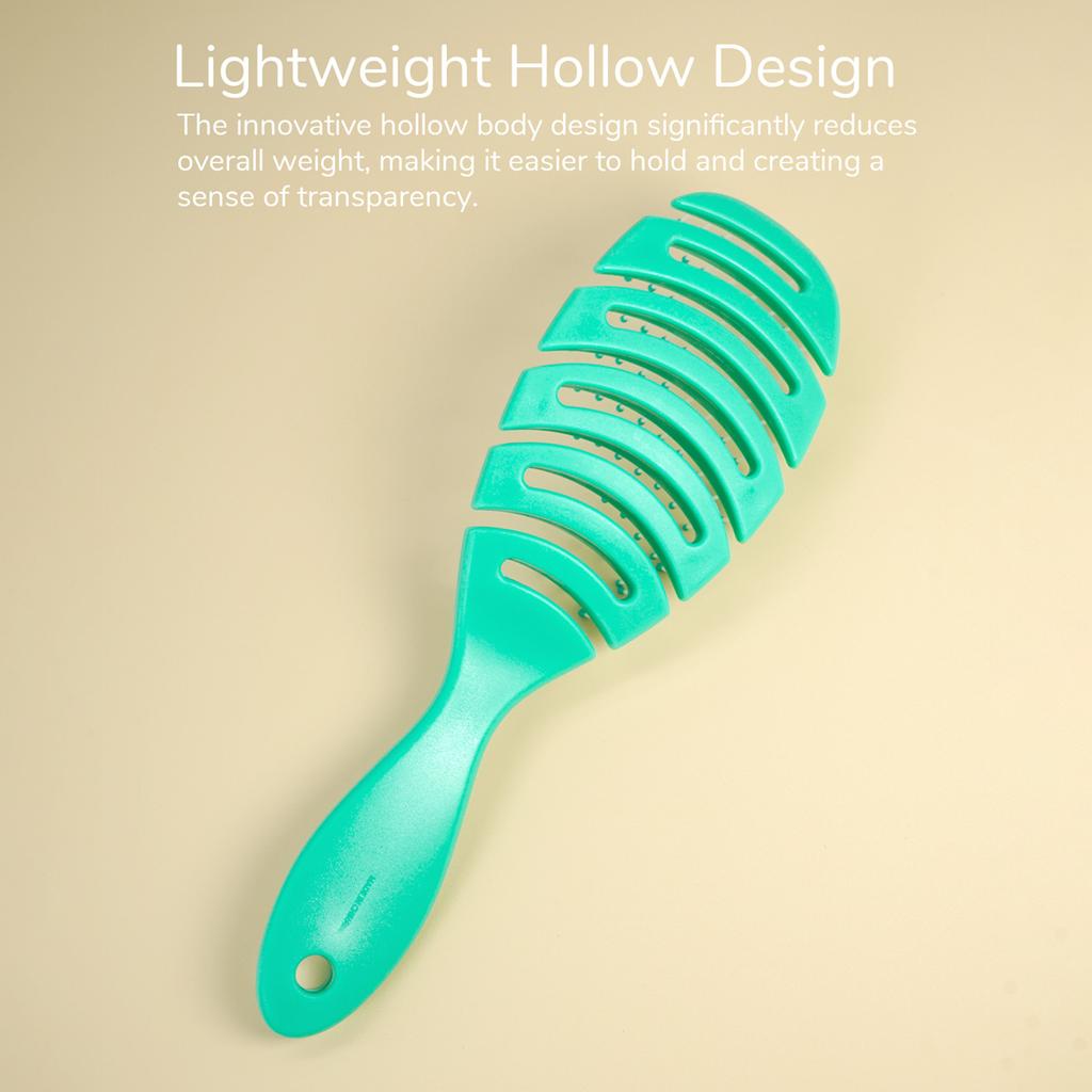 Teal Plastic Hair Brush with Soft Bristles for Gentle Detangling and Styling Ideal for All Hair Types Daily Use