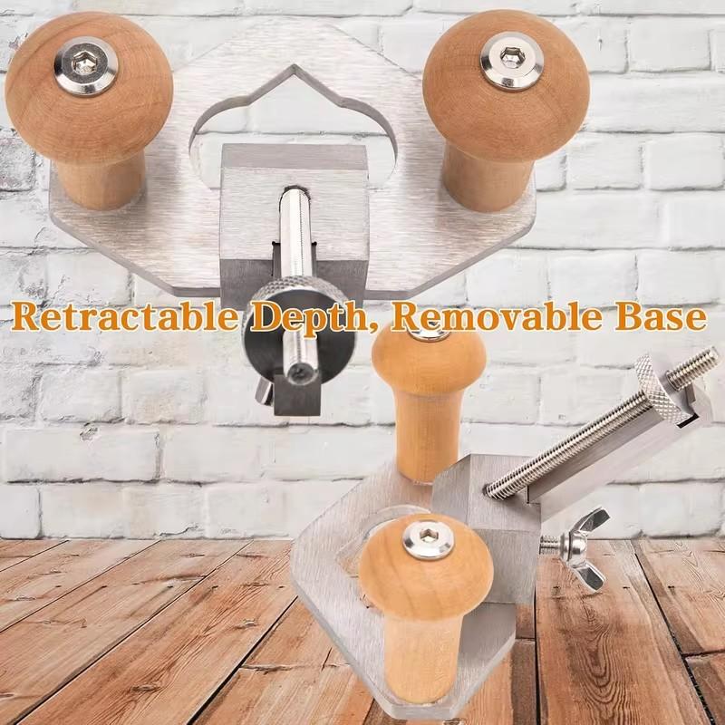 Compact Manual Router Plane with Adjustable Blades for Precision Woodworking and Carpentry Tasks