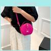Trendy Women's Pu Small Round Bag 2023 Summer Fashionable Shoulder Bag With Zipper