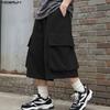 Sommer Herren Elastischer Bund Taschen Lässige Lockere Shorts Hosen Capri