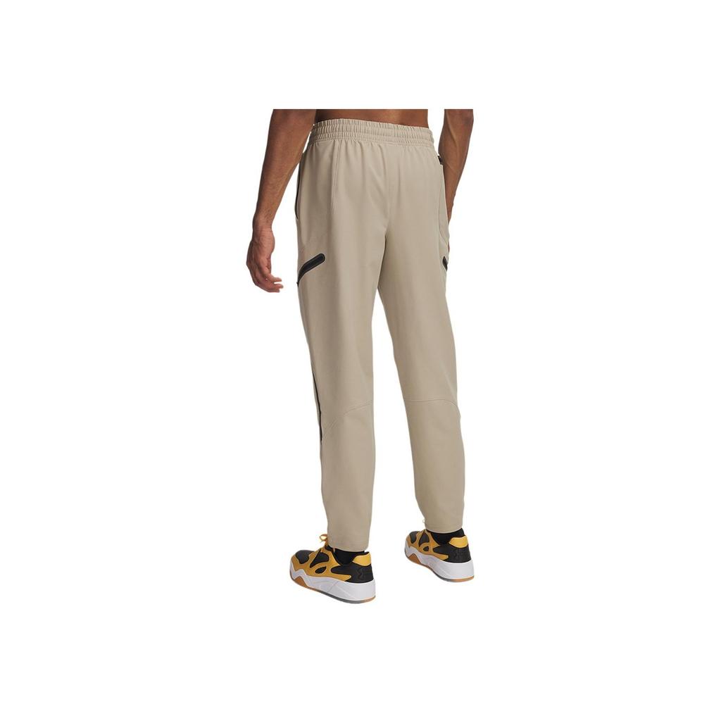 Under Armour Unstoppable Series Solid Color Skin-Friendly Comfortable Minimalist Fashion Work Pants Men Pants Urban-Khaki 1390256-299