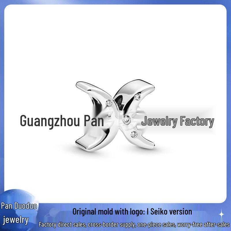 Panjia Versilberte Sternbild-Perlenanhänger für DIY-Zubehör