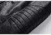 2022 Autumn/Winter Men's Stand Collar Motorcycle Leather Jacket