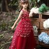 Girls' formal dress: long-sleeved lace puff-skirted princess dress for older children – perfect for emcees and performances