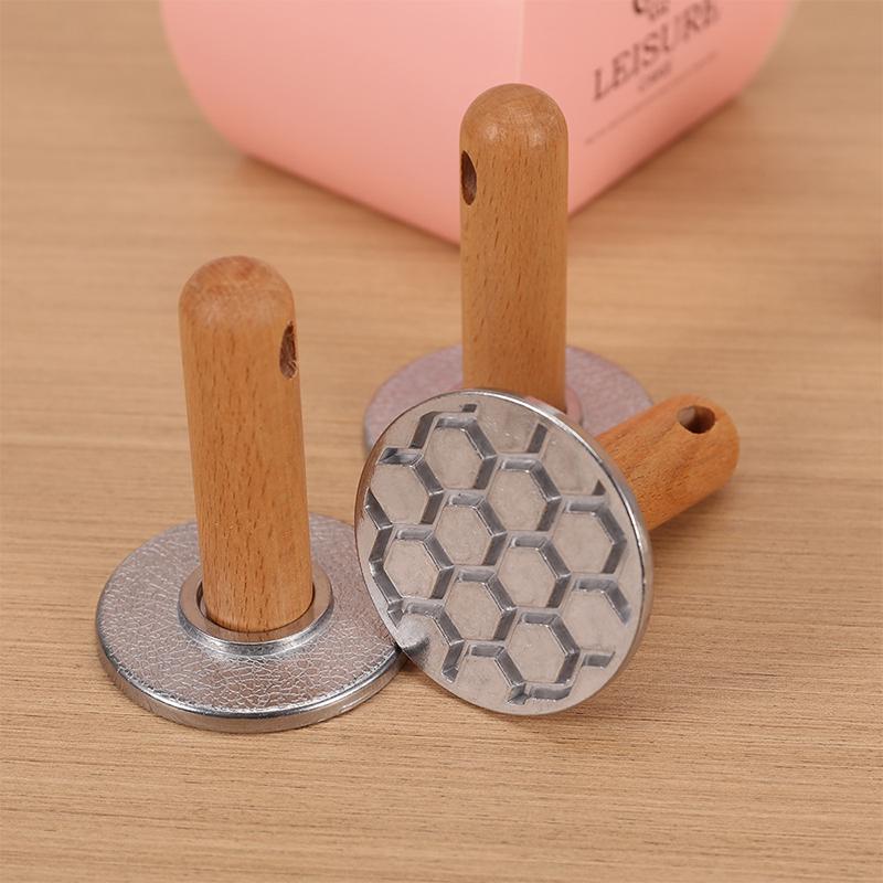 3 Pcs Cookie Stamps For Baking Metal Press With Wooden Handle Cookie Maker Decorating Supplies DIY Baking Cake Pastry
