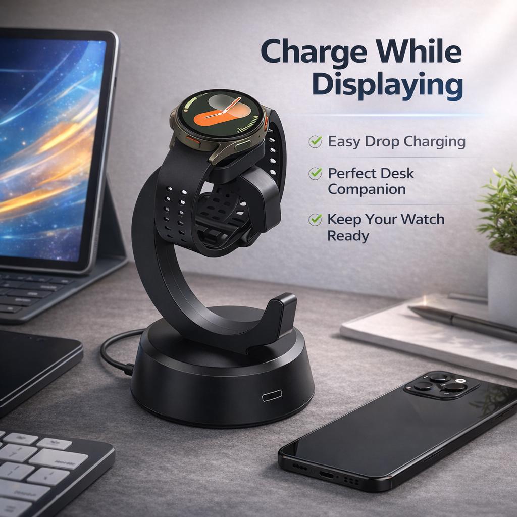 Magnetic Watch Charging Stand For Samsung Galaxy Watch Ultra 8 7 6 5 4 Active Smartwatch Charger Dock Holder Type-C Fast Charging Station