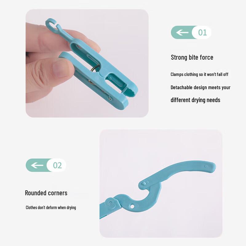 JAJALIN Portable Folding Travel Hanger with Clips