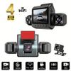 4 Channel Dash Cam Front and Rear Inside 1080P Car Dash Camera with Night Vision G-Sensor Driving Video Recorder for Car
