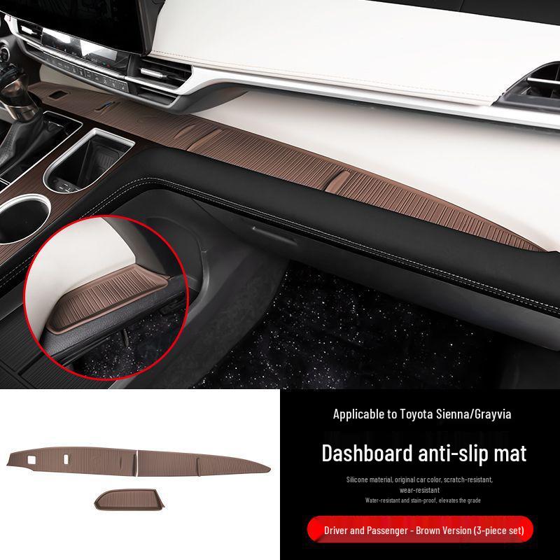 L6F Anti-slip Silicone Storage Mat for '25 Toyota Sienna Center Console