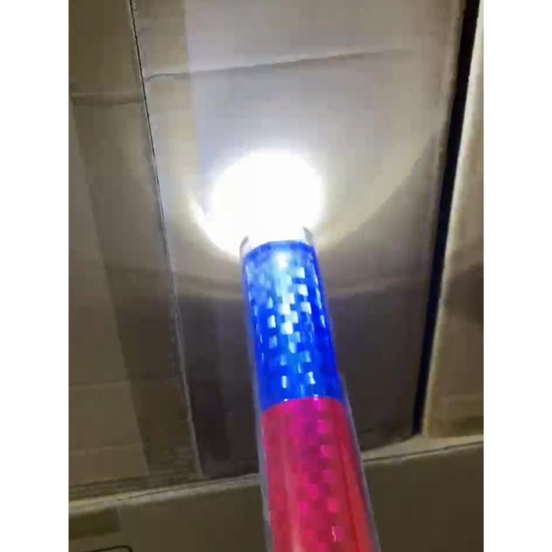Re Blue Safety Traffic Batons Flashing Warning Light LED Traffic Wand Multifunctional for Airport Parking Directing