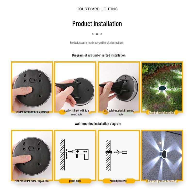 Waterproof Solar Garden Lights for Outdoor Landscaping and Courtyard Décor