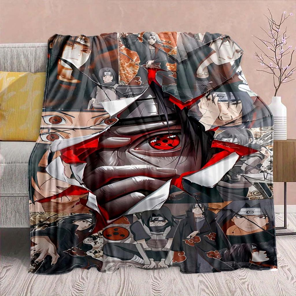 Naruto Anime Flannel Blanket - Soft Warm Perfect for Sofa, Bedding Camping Travel Office Home Decor -QJY